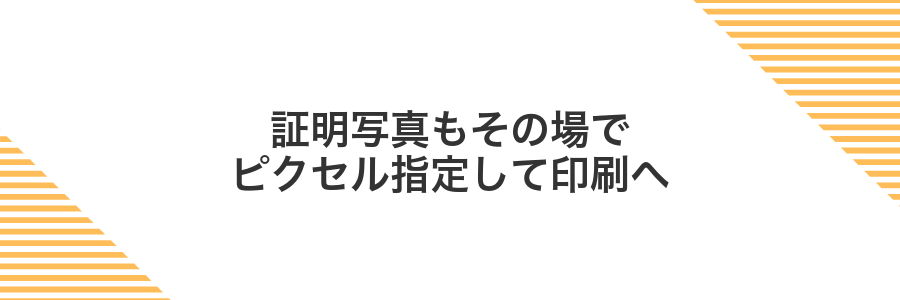 証明写真もその場でピクセル指定して印刷へ
