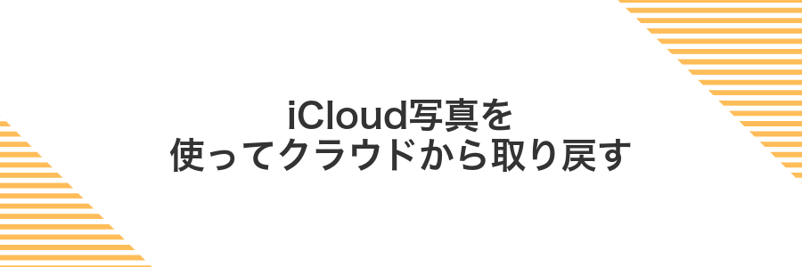 iCloud写真を使ってクラウドから取り戻す