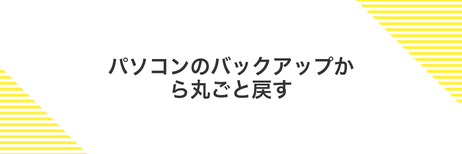 パソコンのバックアップから丸ごと戻す