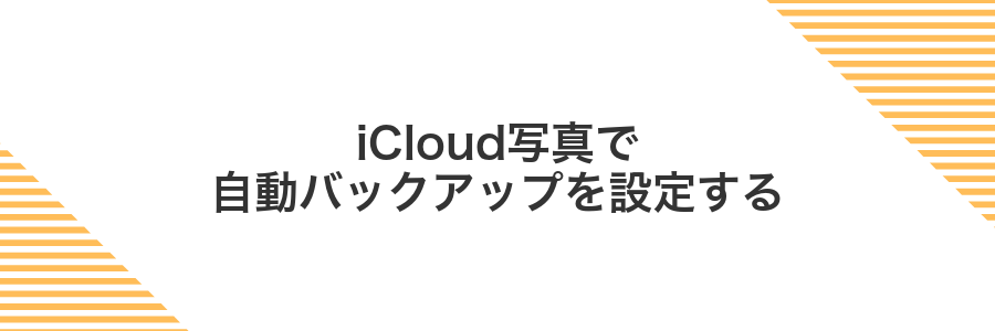 iCloud写真で自動バックアップを設定する