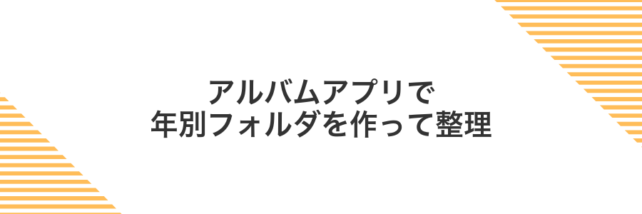 アルバムアプリで年別フォルダを作って整理