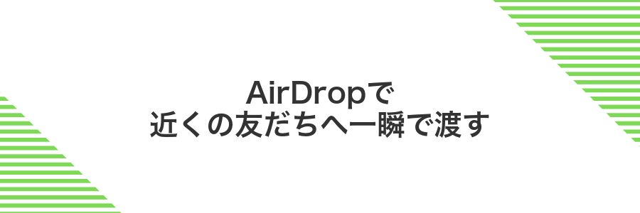 AirDropで近くの友だちへ一瞬で渡す