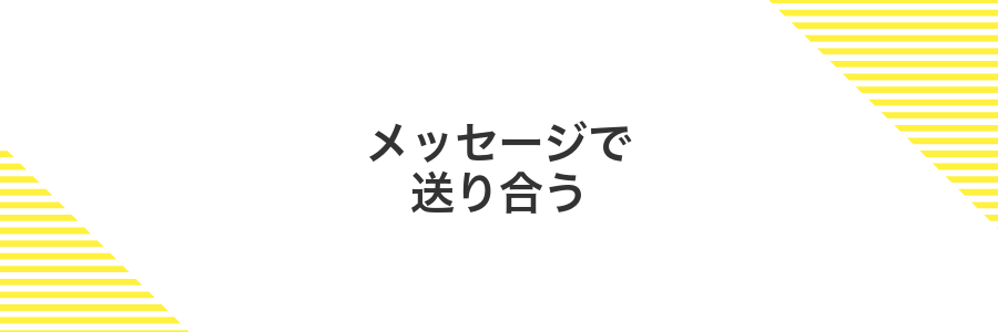 メッセージで送り合う