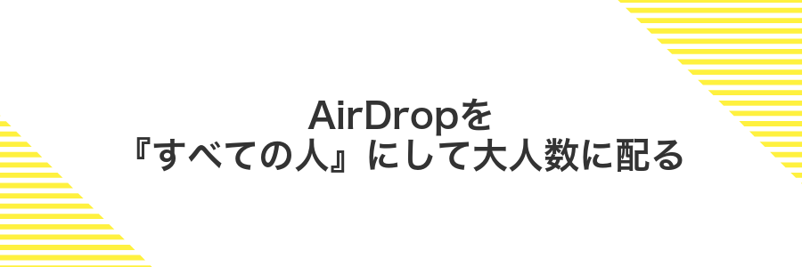 AirDropを『すべての人』にして大人数に配る