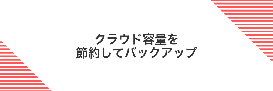 クラウド容量を節約してバックアップ