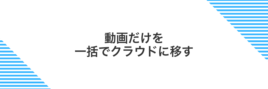 動画だけを一括でクラウドに移す