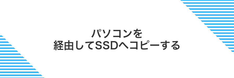 パソコンを経由してSSDへコピーする