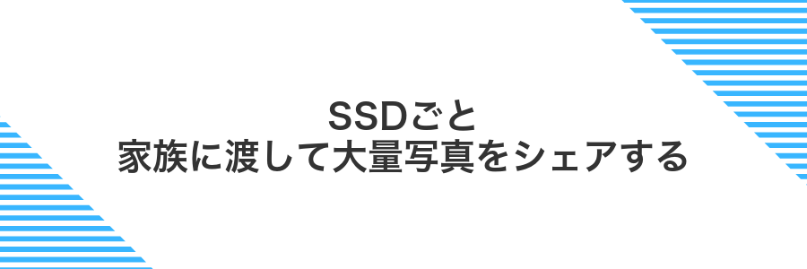 SSDごと家族に渡して大量写真をシェアする