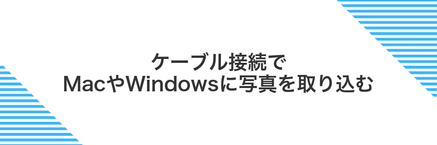 ケーブル接続でMacやWindowsに写真を取り込む