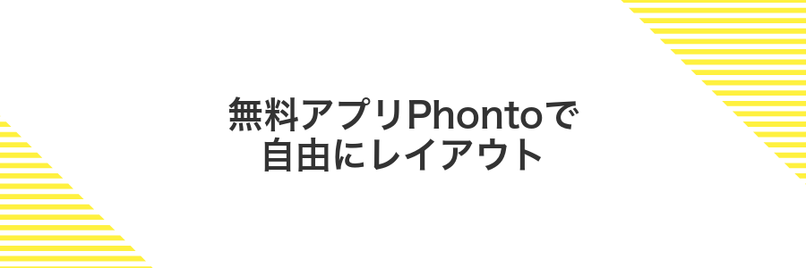 無料アプリPhontoで自由にレイアウト