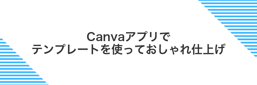 Canvaアプリでテンプレートを使っておしゃれ仕上げ