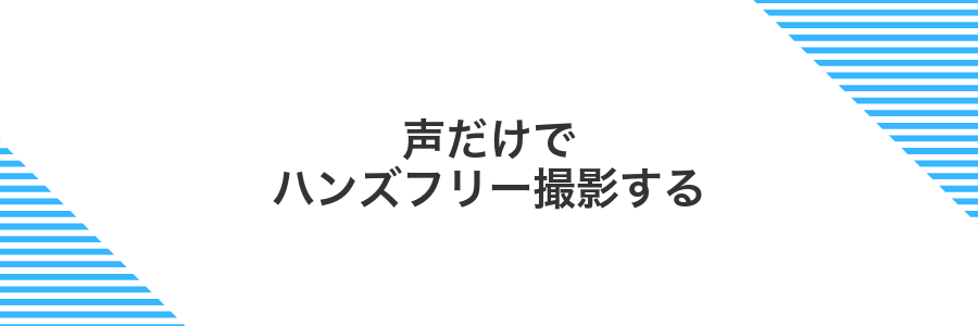 声だけでハンズフリー撮影する