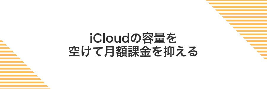 iCloudの容量を空けて月額課金を抑える