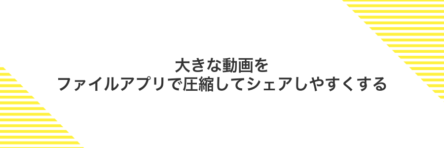 大きな動画をファイルアプリで圧縮してシェアしやすくする