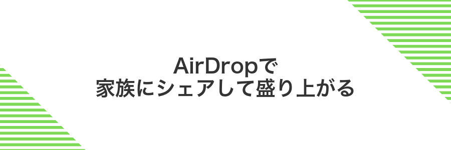 AirDropで家族にシェアして盛り上がる