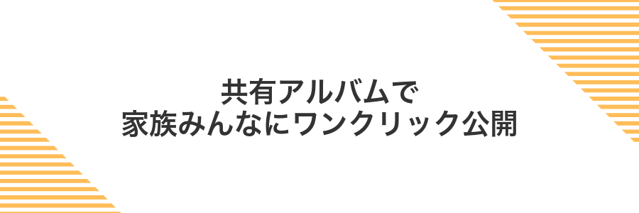 共有アルバムで家族みんなにワンクリック公開