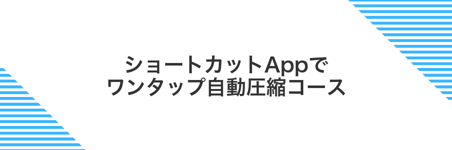 ショートカットAppでワンタップ自動圧縮コース