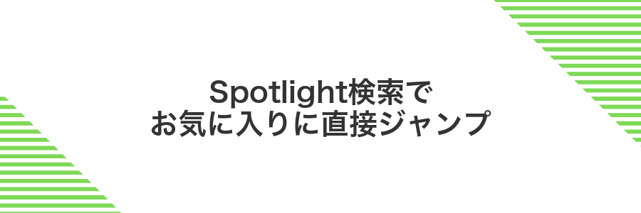 Spotlight検索でお気に入りに直接ジャンプ