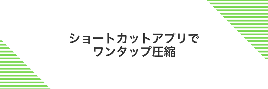 ショートカットアプリでワンタップ圧縮