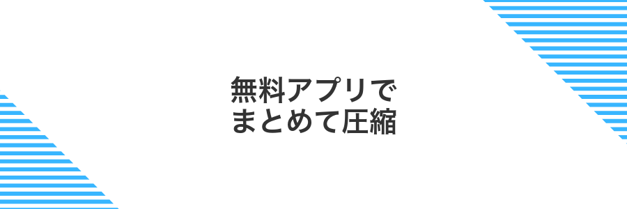 無料アプリでまとめて圧縮