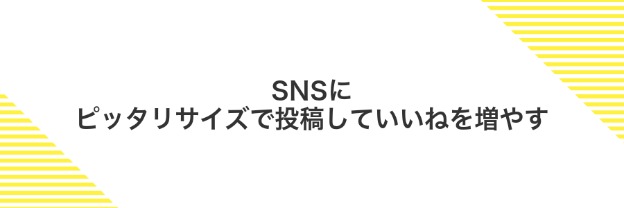 SNSにピッタリサイズで投稿していいねを増やす