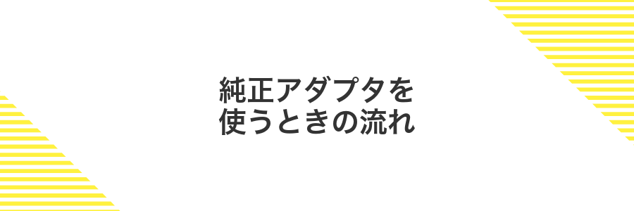純正アダプタを使うときの流れ