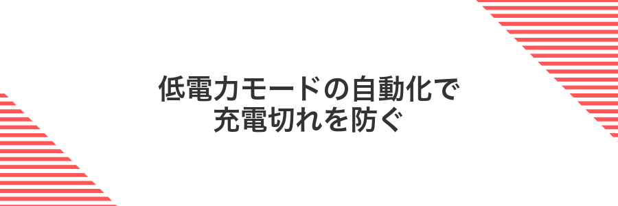 低電力モードの自動化で充電切れを防ぐ