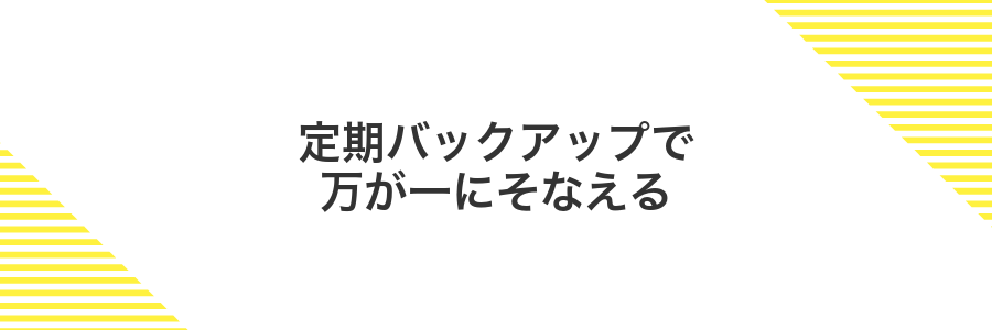 定期バックアップで万が一にそなえる