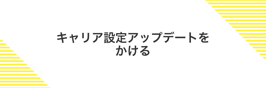 キャリア設定アップデートをかける