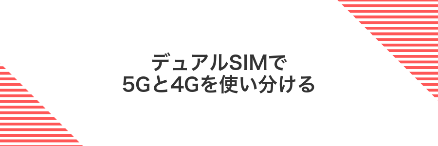 デュアルSIMで5Gと4Gを使い分ける
