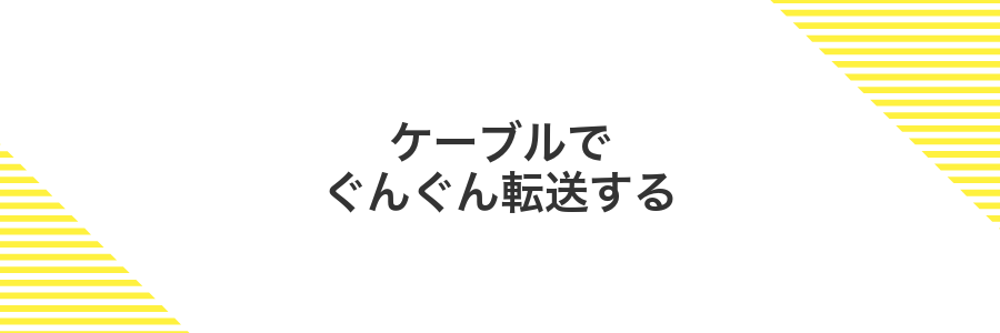ケーブルでぐんぐん転送する