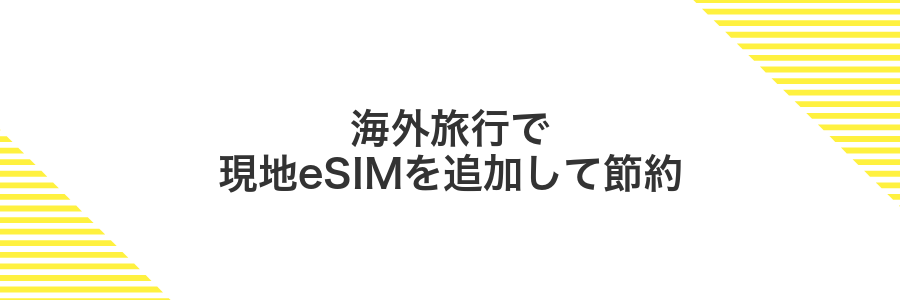 海外旅行で現地eSIMを追加して節約
