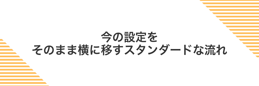 今の設定をそのまま横に移すスタンダードな流れ
