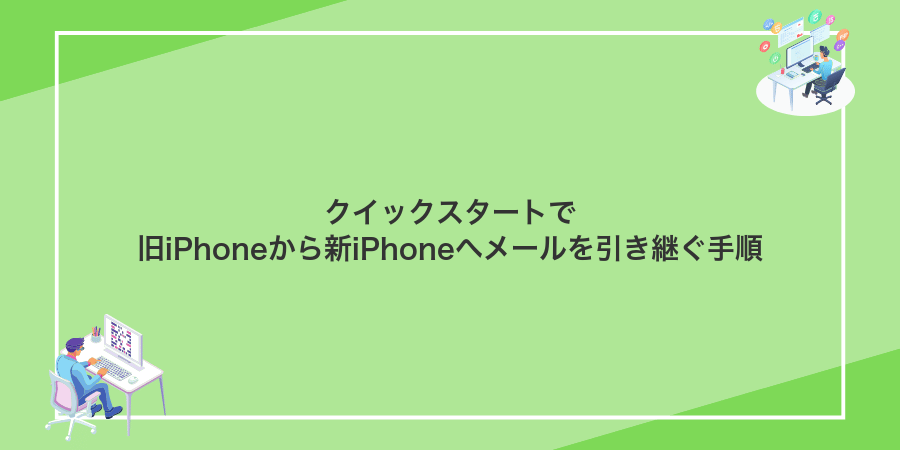 クイックスタートで旧iPhoneから新iPhoneへメールを引き継ぐ手順