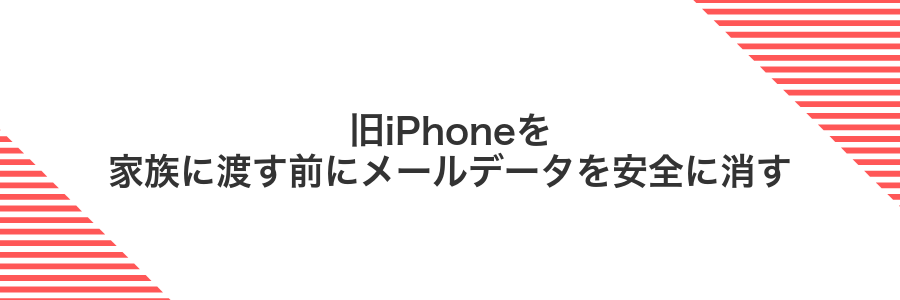旧iPhoneを家族に渡す前にメールデータを安全に消す