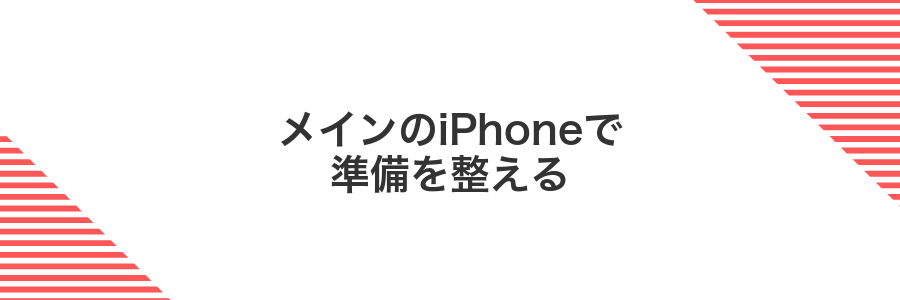 メインのiPhoneで準備を整える
