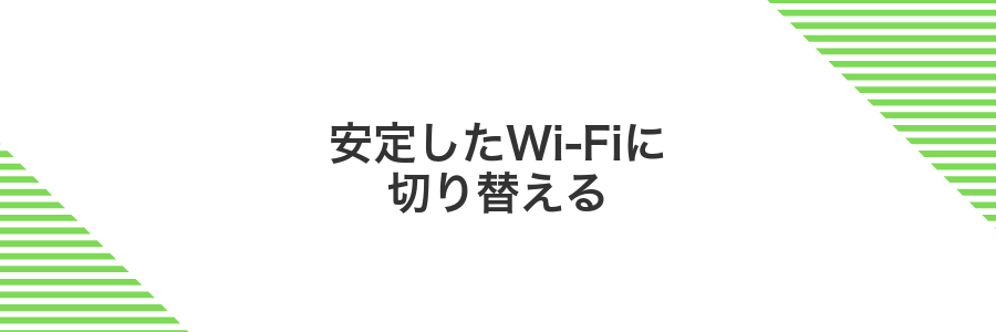 安定したWi-Fiに切り替える