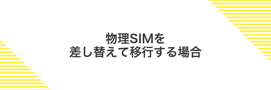 物理SIMを差し替えて移行する場合