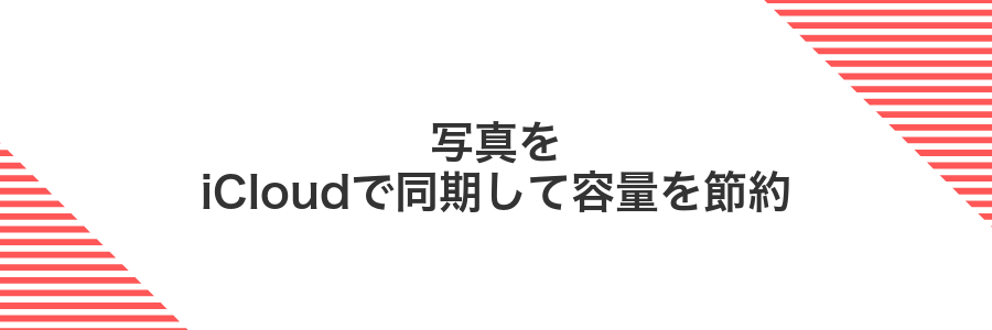 写真をiCloudで同期して容量を節約