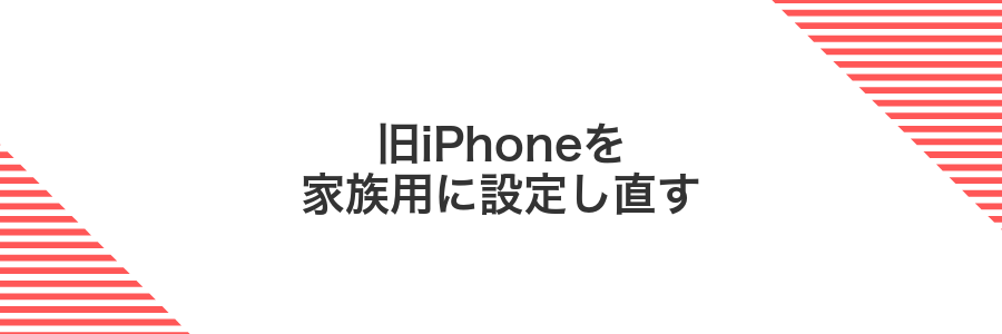 旧iPhoneを家族用に設定し直す