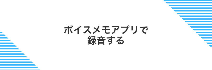ボイスメモアプリで録音する