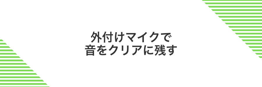 外付けマイクで音をクリアに残す