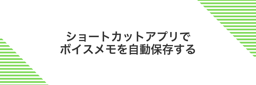 ショートカットアプリでボイスメモを自動保存する