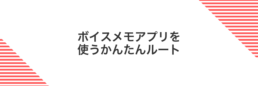 ボイスメモアプリを使うかんたんルート