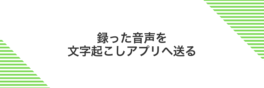 録った音声を文字起こしアプリへ送る