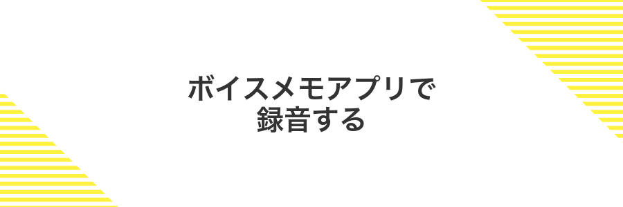 ボイスメモアプリで録音する