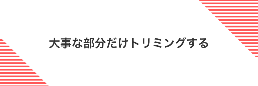 大事な部分だけトリミングする