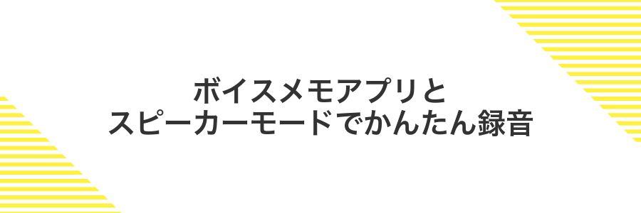 ボイスメモアプリとスピーカーモードでかんたん録音