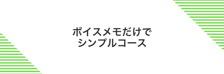 ボイスメモだけでシンプルコース
