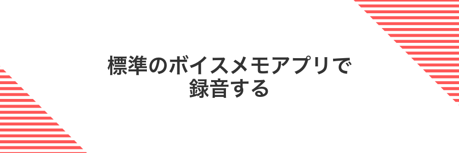 標準のボイスメモアプリで録音する